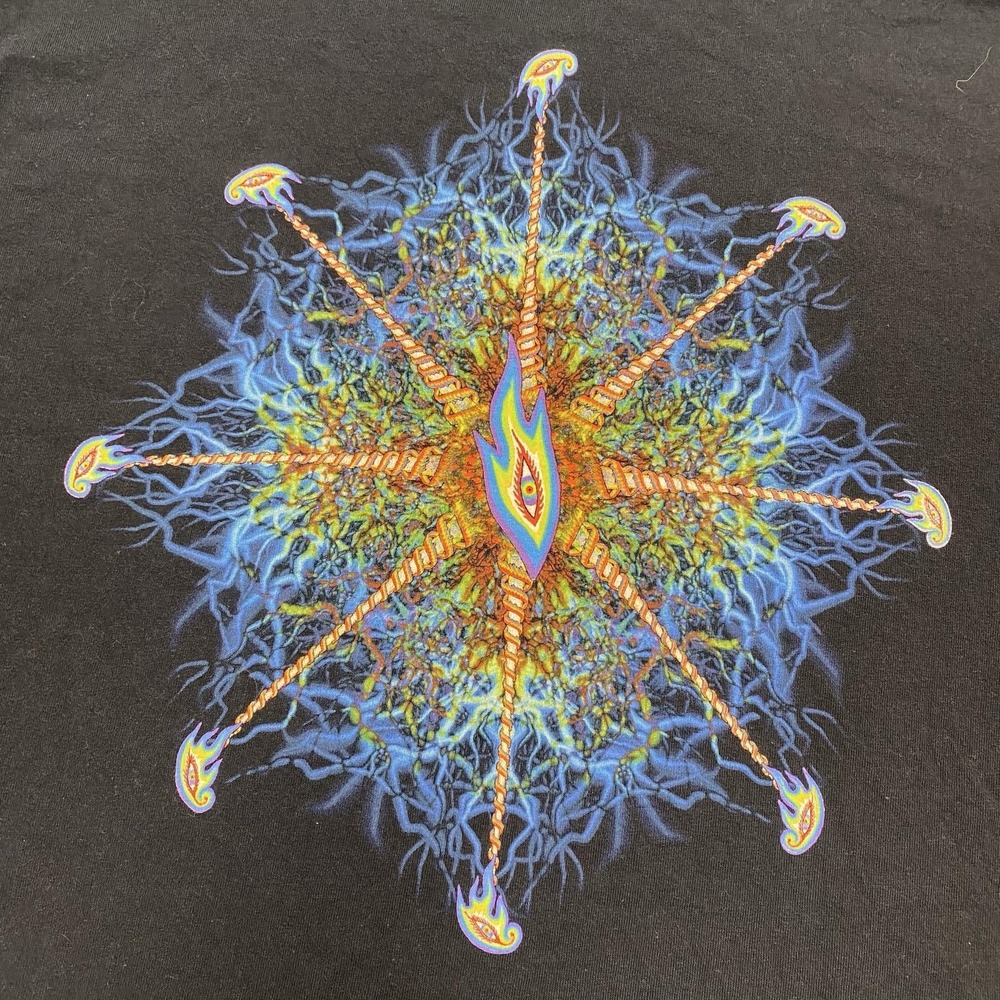 VTG Tool Shirt Mens Large Black Psychedelic Logo Graphic Metal Rock Band Tee y2k - Picture 6 of 9